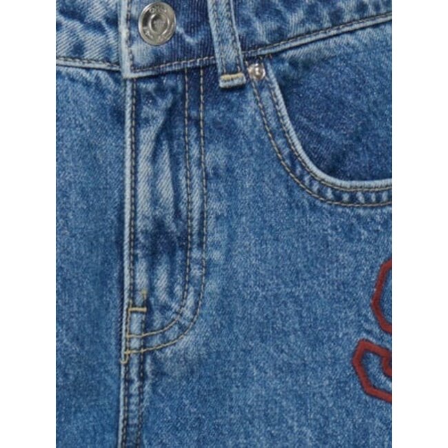 Kids ONLY winter jeansbroek meisjes - blauw - KogJuicy - wide leg fit