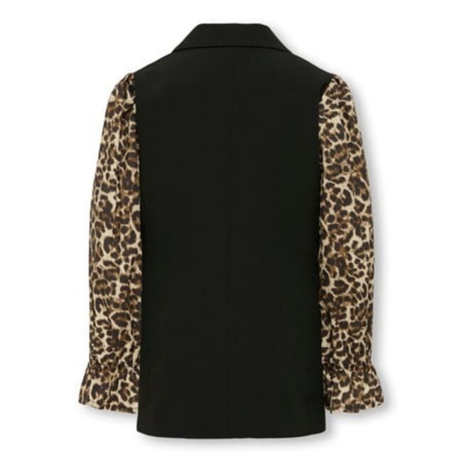 Kids ONLY winter blazer meisjes - zwart - KogKira - oversize fit