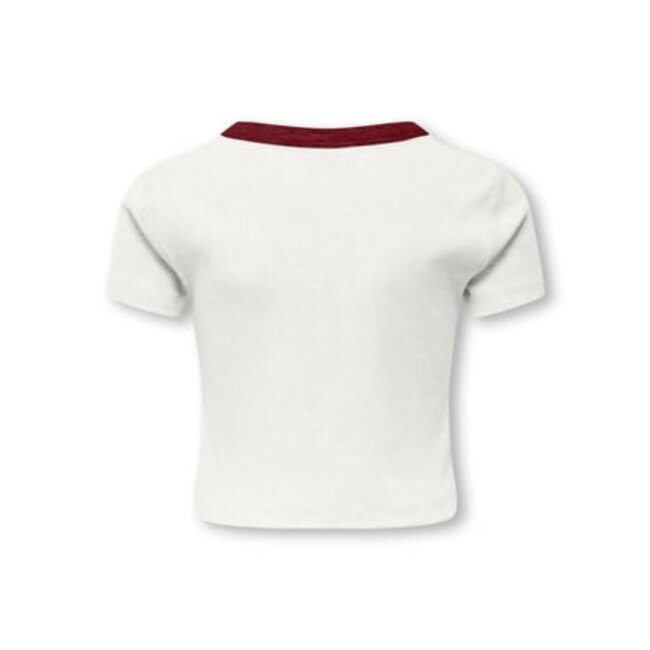 Kids ONLY winter top meisjes - wit - KogVasity - tight fit, korte mouw