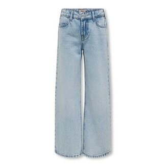 Kids ONLY winter jeansbroek meisjes - blauw - KogCobain - straight fit, glitter steentjes