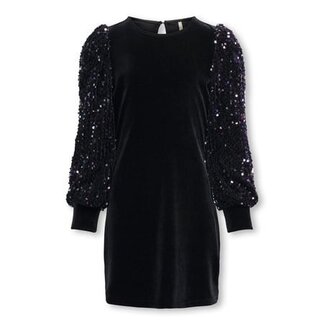 Kids ONLY winter jurk meisjes - zwart - KogConfidence - tight fit, pailletten