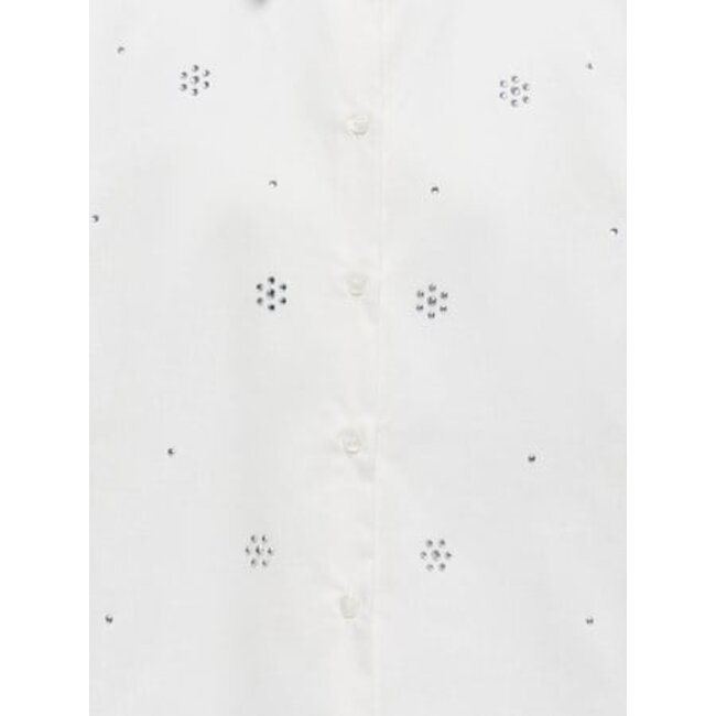 Kids ONLY winter t-shirt meisjes - wit - KogClara - oversize fit