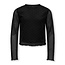 Kids ONLY winter top meisjes - zwart - KogJada - regular fit, longsleeve, glitter steentjes