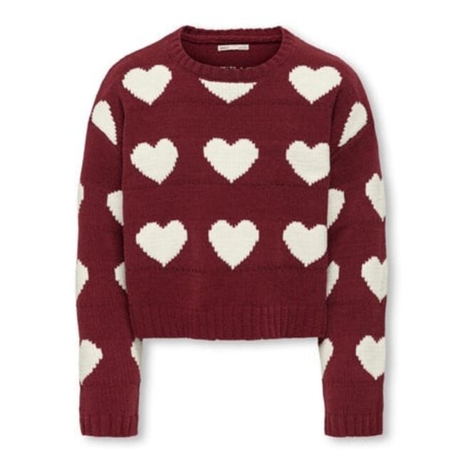 Kids ONLY winter sweater meisjes - paars - KogSus - regular fit, gebreid