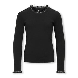 Kids ONLY winter top meisjes - zwart - KogLeslie - regular fit, longsleeve