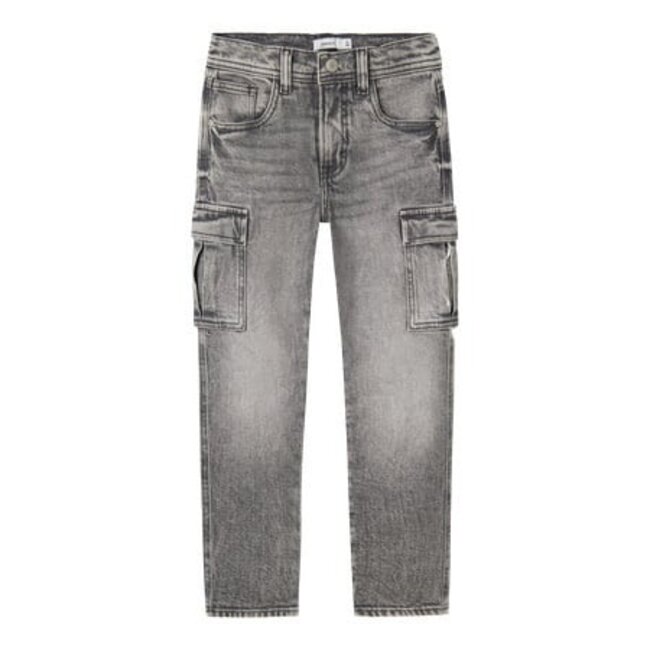 Name it winter cargo jeansbroek jongens - grijs - tapered fit - NkmSilas