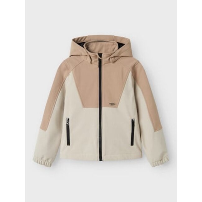 Name it winter softshell jas jongens - bruin - NknAlf