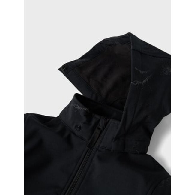 Name it winter softshell jas jongens - zwart - NkmAlf