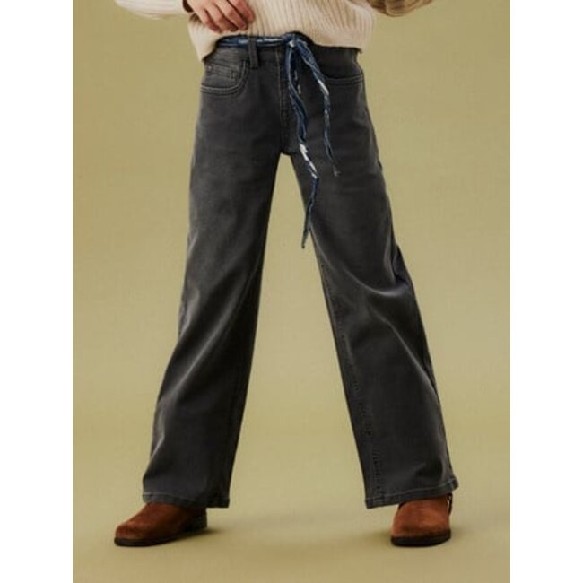 Name it winter jeansbroek meisjes - grijs - wide leg fit - NkfRose