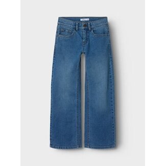Name it winter jeansbroek meisjes - blauw - wide leg fit - NkfRose