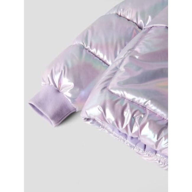 Name it winter winterjas meisjes - paars - puffer, foil - NkfMalan