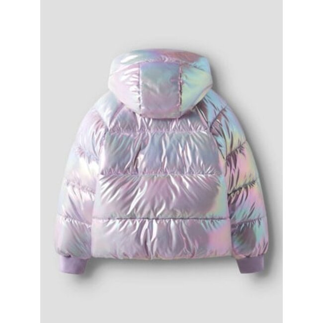 Name it winter winterjas meisjes - paars - puffer, foil - NkfMalan