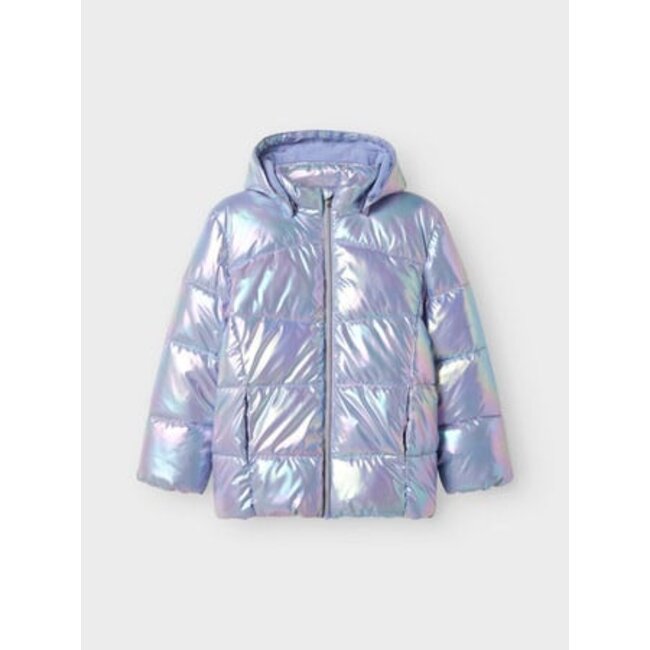 Name it winter winterjas meisjes - paars - puffer, shiny - NkfMolina