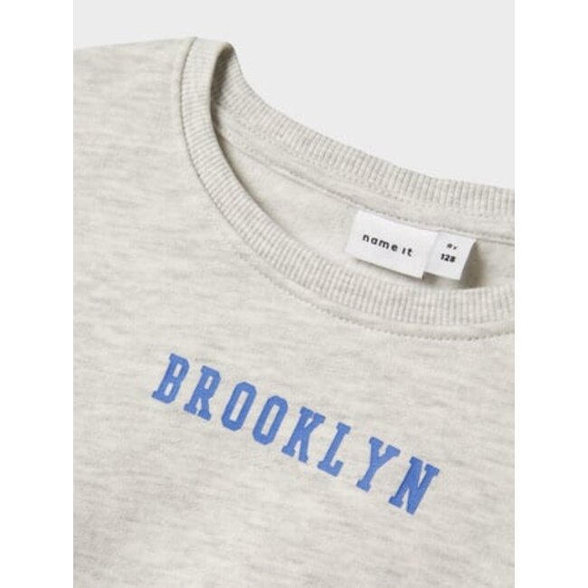 Name it winter sweater meisjes - grijs - relaxed fit - NkfNevea