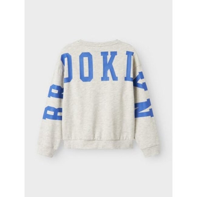 Name it winter sweater meisjes - grijs - relaxed fit - NkfNevea