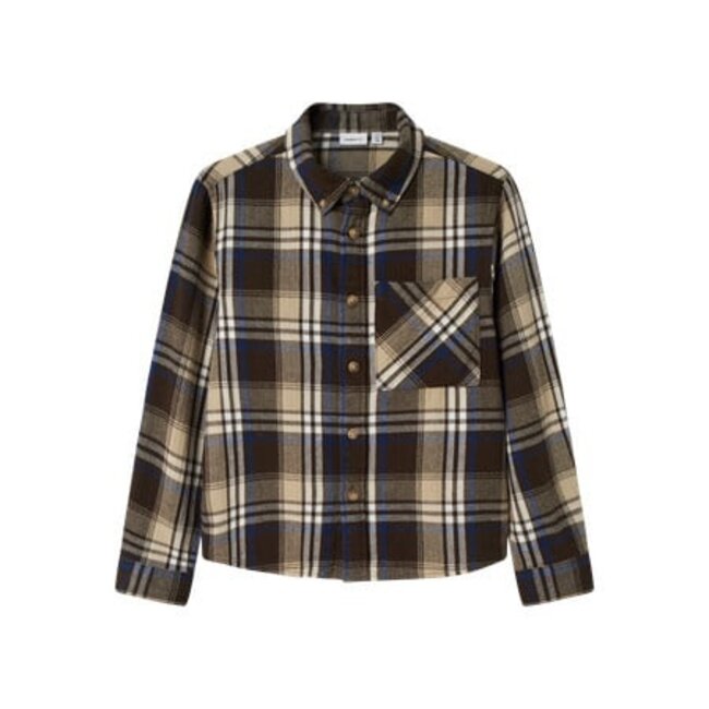 Name it winter t-shirt jongens - bruin - regular fit - NkmNoland