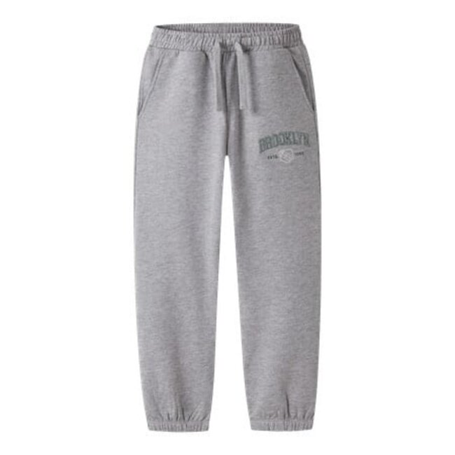 Name it winter sweat broek jongens - grijs - regular fit - NkmNewi