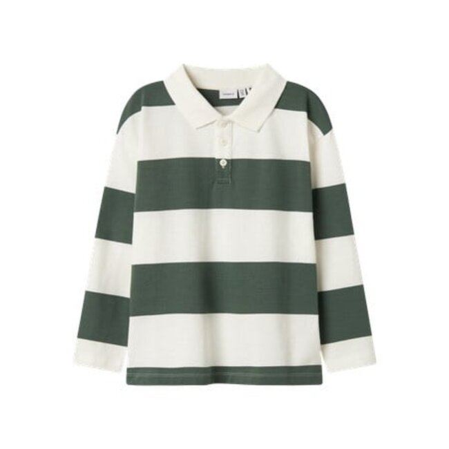 Name it winter polo t-shirt jongens - wit - relaxed fit - NkmNutiva