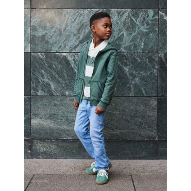 Name it winter polo t-shirt jongens - wit - relaxed fit - NkmNutiva