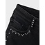 Name it winter jeansbroek meisjes - zwart - wide leg fit, glitter steentjes - NkfRose