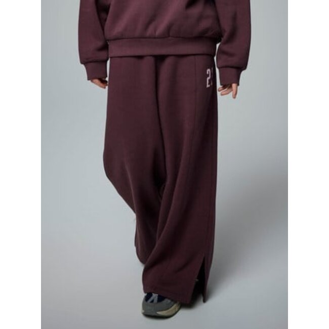 Name it winter sweat broek meisjes - paars - wide leg fit - NkfOdika