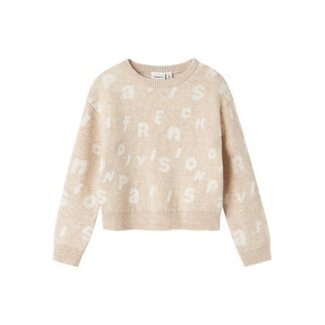 Name it winter sweater meisjes - grijs - regular fit, gebreid - NkfOline