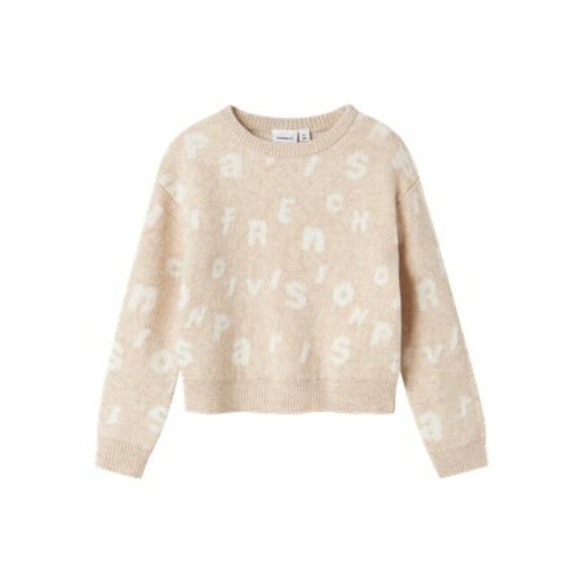 Name it winter sweater meisjes - grijs - regular fit, gebreid - NkfOline