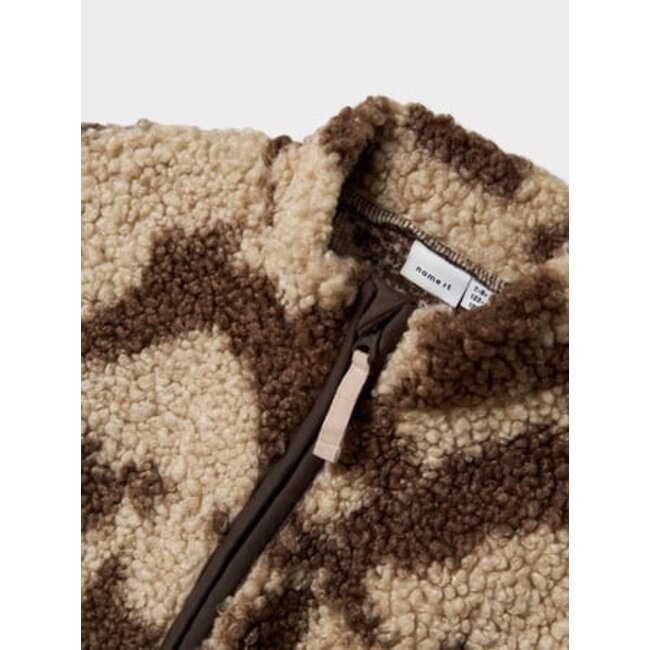 Name it winter vest jongens - bruin - regular fit, teddy - NkmOzias