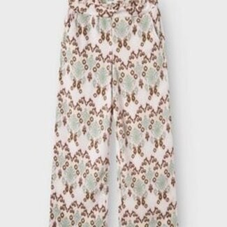 Name it zomer broek meisjes - wide fit - print beige - Nkfhamsa