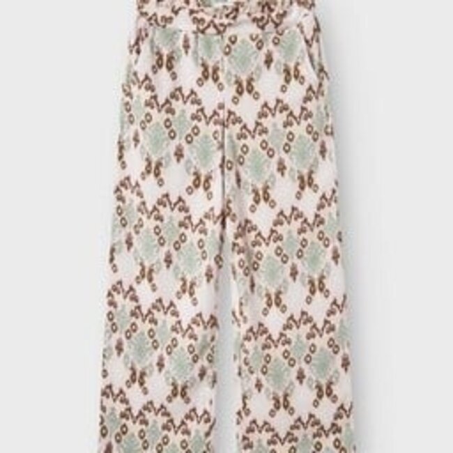 Name it zomer broek meisjes - wide fit - print beige - Nkfhamsa