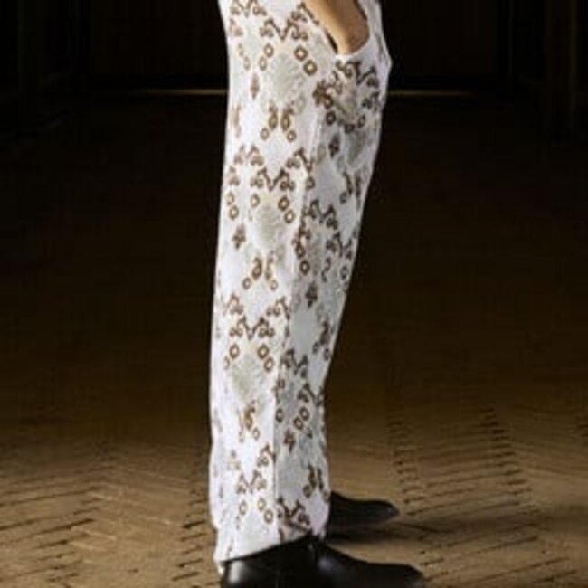 Name it zomer broek meisjes - wide fit - print beige - Nkfhamsa