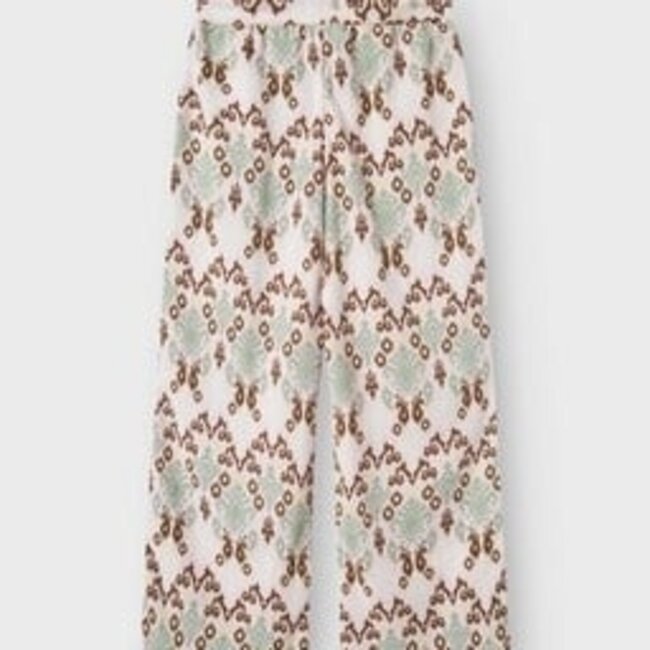 Name it zomer broek meisjes - wide fit - print beige - Nkfhamsa