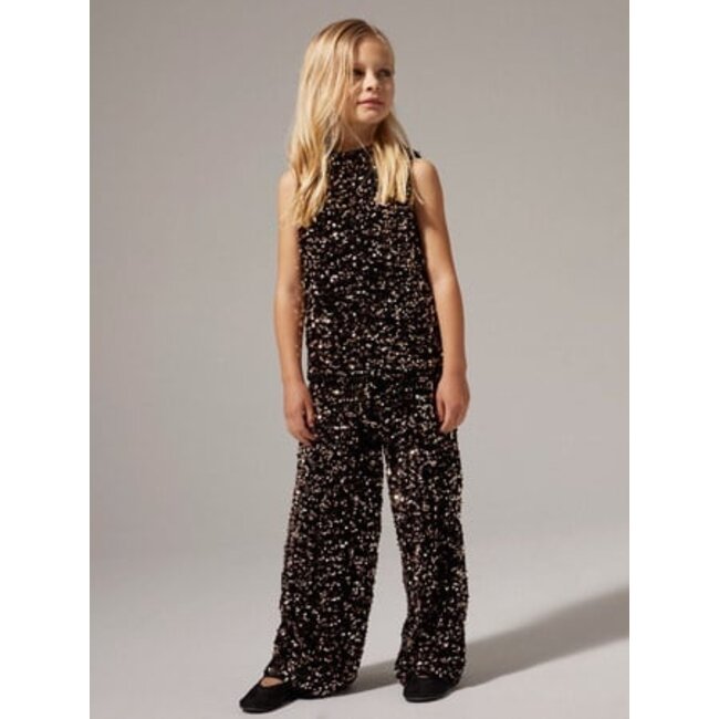 Name it winter broek meisjes - bruin - wide, straight fit - NkfRunica