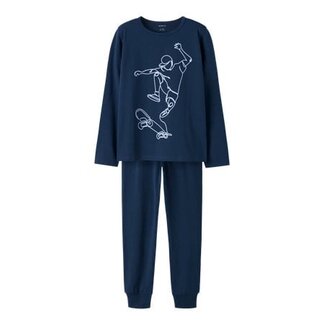 Name it winter pyjama jongens - blauw - NkmNightset