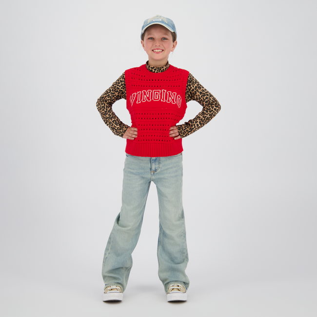 Vingino winter jeansbroek meisjes - blauw - Carey - straight flare fit