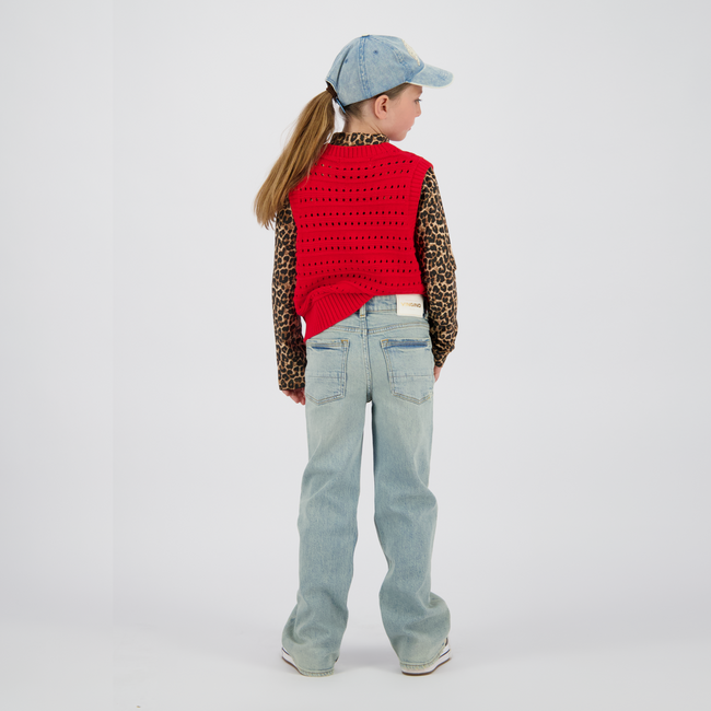 Vingino winter jeansbroek meisjes - blauw - Carey - straight flare fit