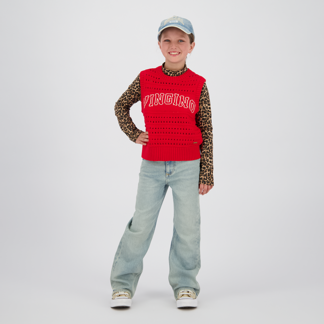 Vingino winter jeansbroek meisjes - blauw - Carey - straight flare fit