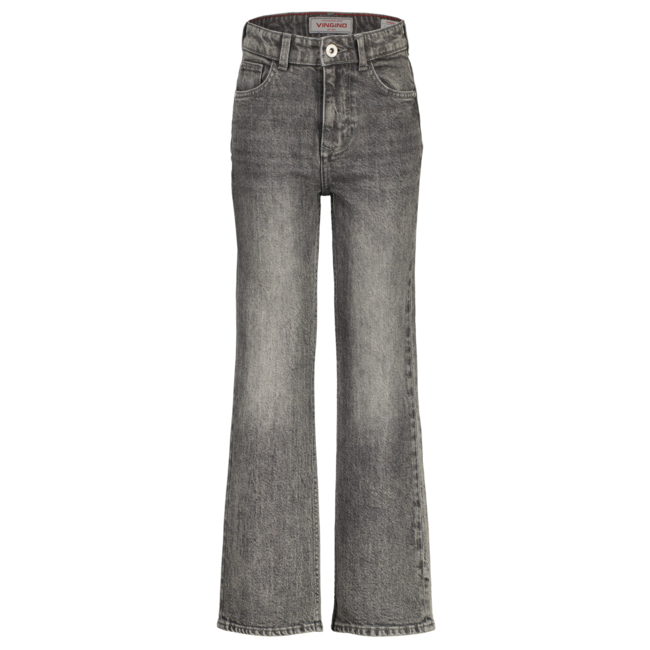 Vingino winter jeansbroek meisjes - donker grijs - Carey - straight flare fit