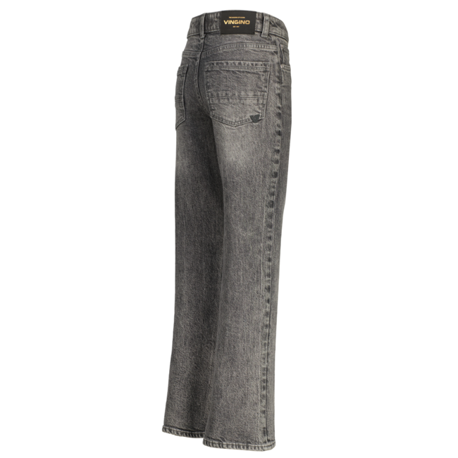Vingino winter jeansbroek meisjes - donker grijs - Carey - straight flare fit
