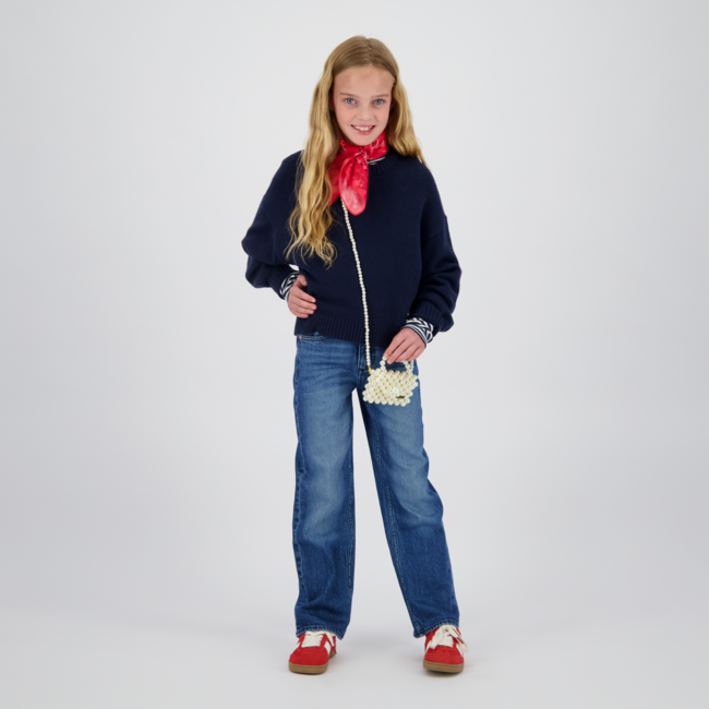Vingino winter jeansbroek meisjes - donker blauw - Cecile - wide leg fit