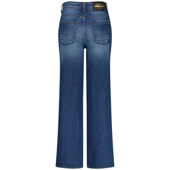Vingino winter jeansbroek meisjes - donker blauw - Cecile - wide leg fit