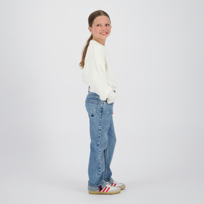 Vingino winter jeansbroek meisjes - blauw - Cecile - wide leg fit