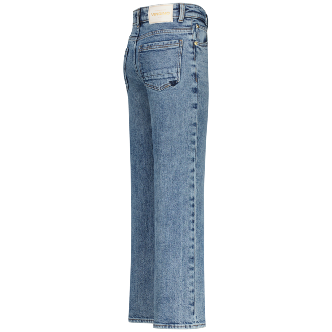 Vingino winter jeansbroek meisjes - blauw - Cecile - wide leg fit