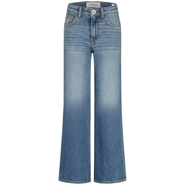 Vingino winter jeansbroek meisjes - blauw - Carlice - extra wide leg fit