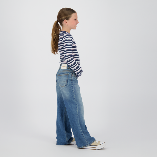 Vingino winter jeansbroek meisjes - blauw - Carlice - extra wide leg fit