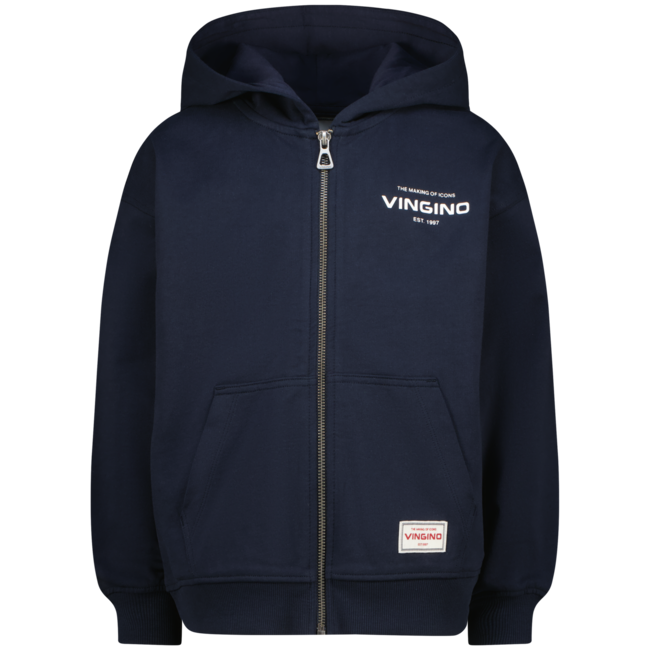Vingino winter vest jongens - blauw - Basic-Vest - oversized fit