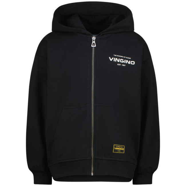 Vingino winter vest jongens - zwart - Basic-Vest - oversized fit