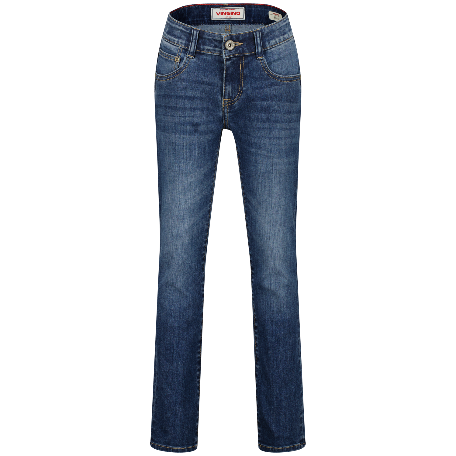Vingino winter jeansbroek jongens - blauw - Diego icon - slim fit