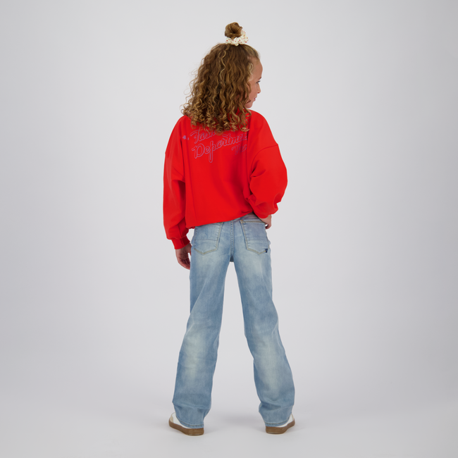 Vingino winter jeansbroek meisjes - blauw - Giulia icon - wide leg fit