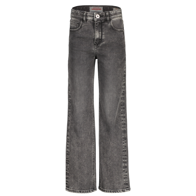 Vingino winter jeansbroek meisjes - grijs - Giulia icon - wide leg fit